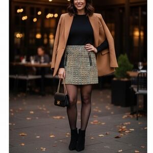 J. Crew Multicolor Tweed Mini Skirt